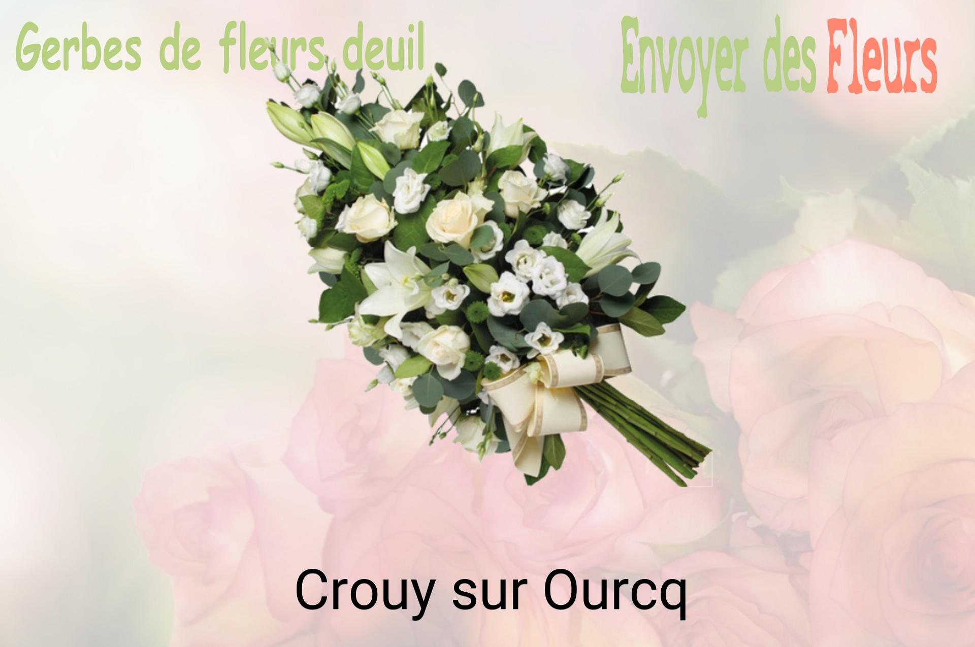 Gerbe de fleurs de deuil livrée à Crouy-sur-Ourcq